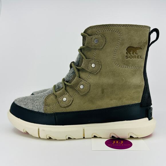 Sorel Explorer II Joan Sage/Fawn Waterproof Insulated Winter Snow Boots Size 9.5 - Picture 5 of 11